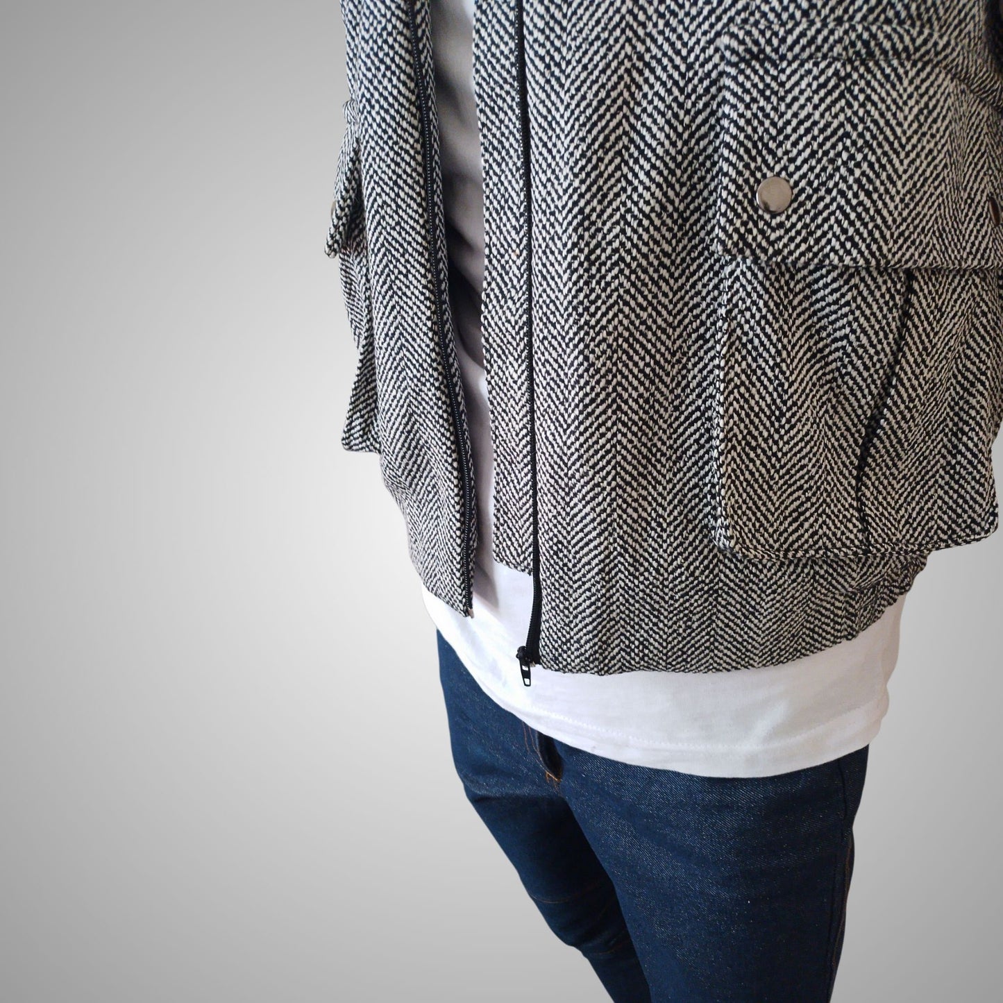 Kai Tweed Utility Vest Jacket