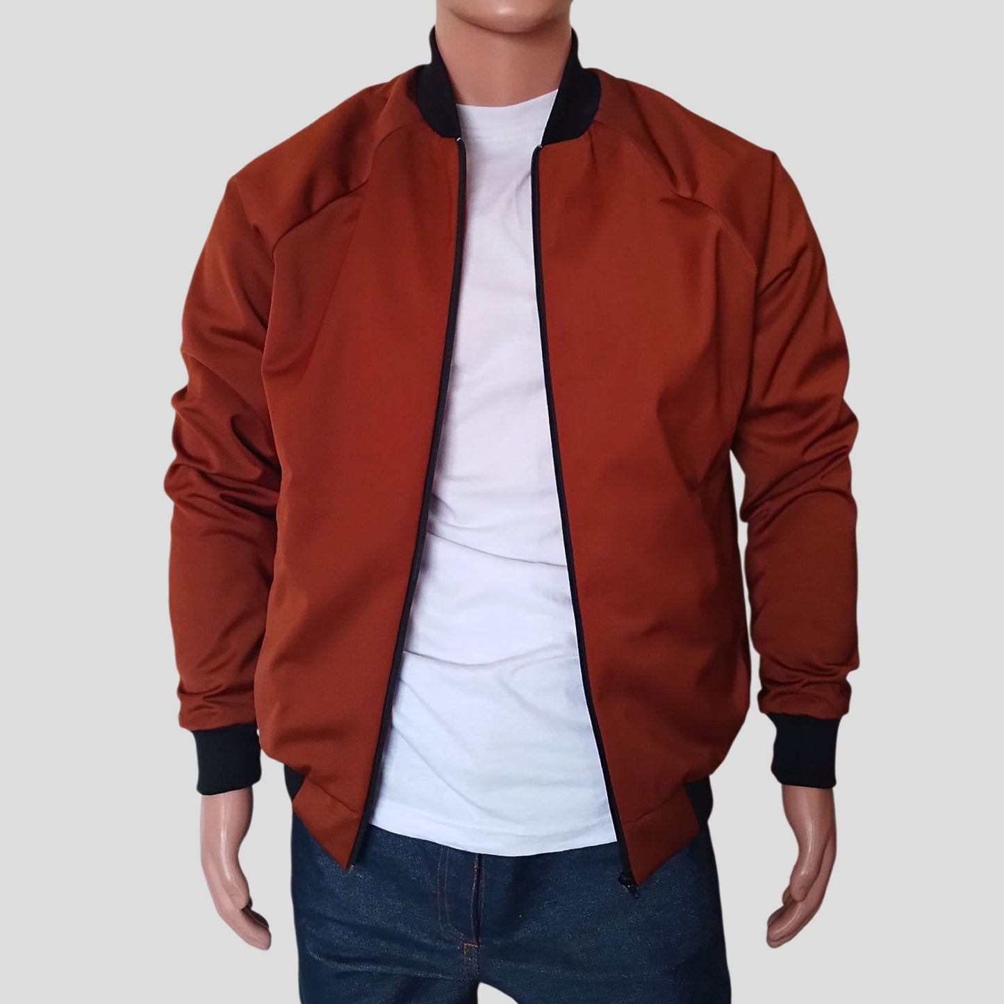 LD Raglan Bomber Jacket-Burnt Orange
