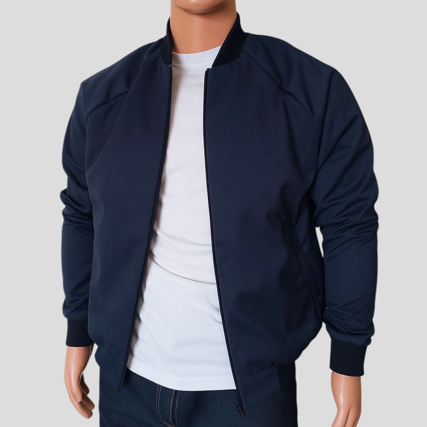 LD Raglan Bomber Jacket-Navy Blue