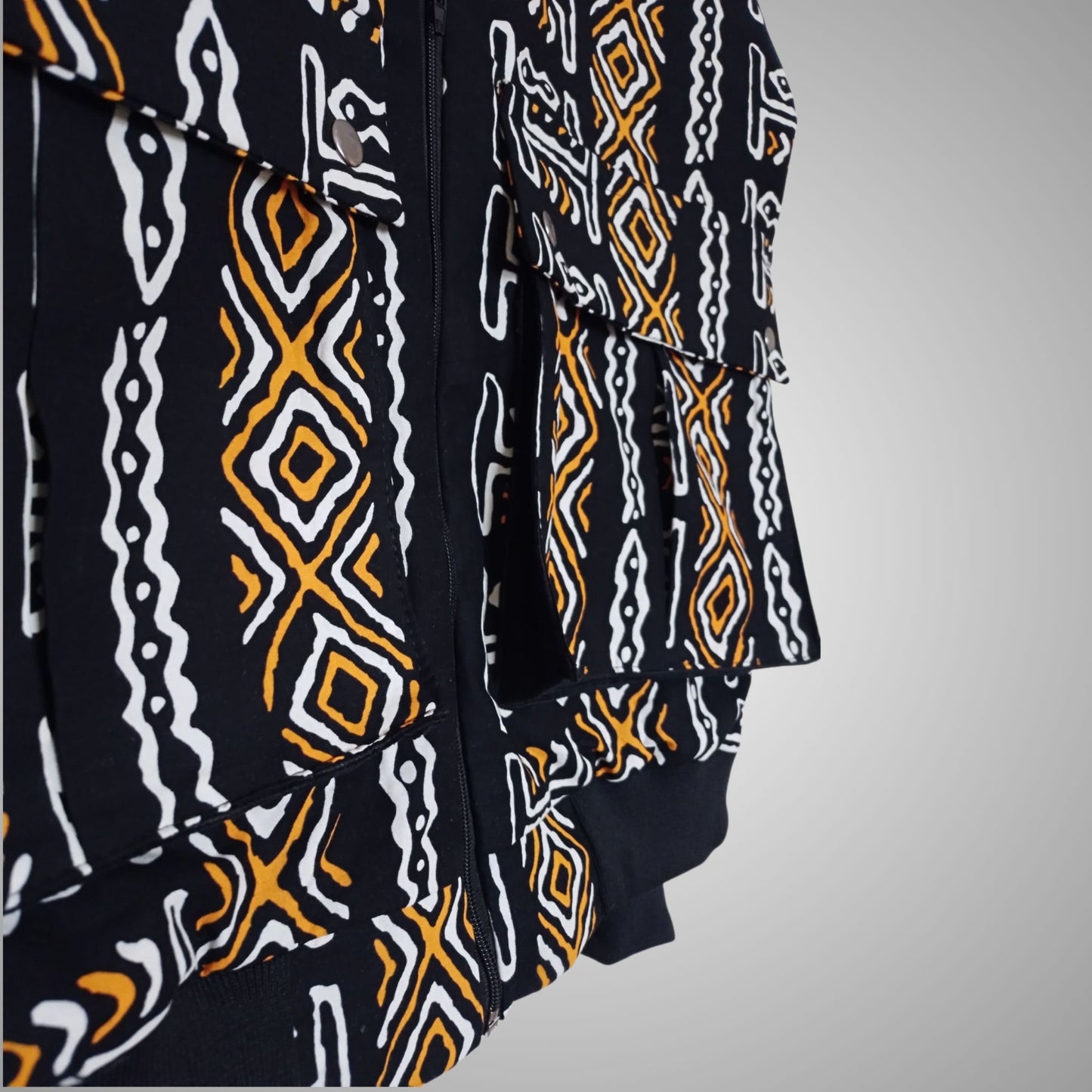 Cargo Ankara Bomber-Monochrome orange print