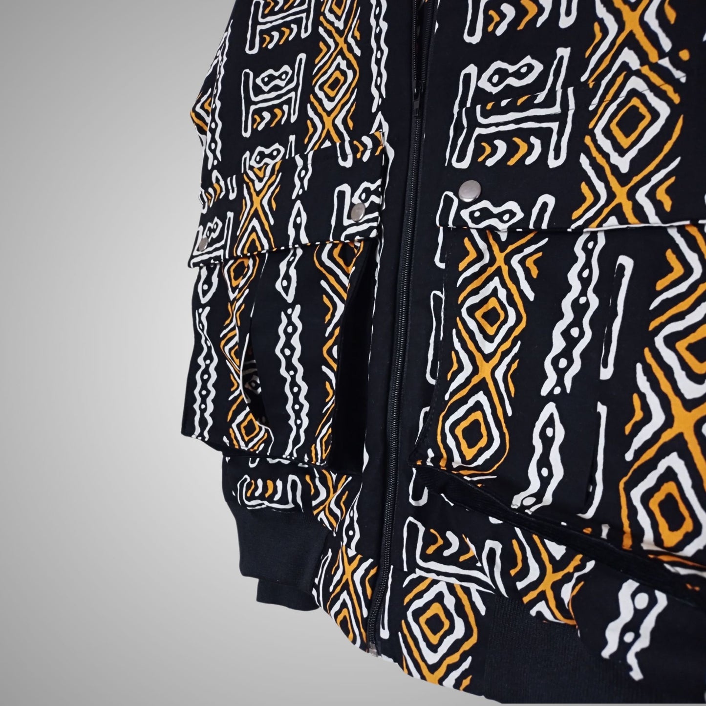 Cargo Ankara Bomber-Monochrome orange print