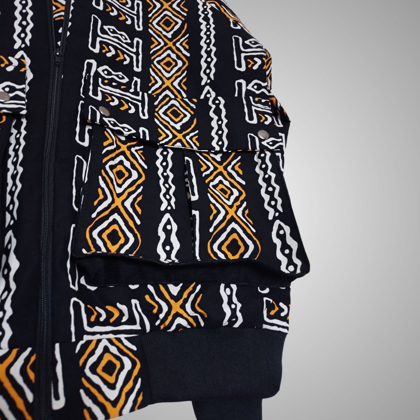Cargo Ankara Bomber-Monochrome orange print