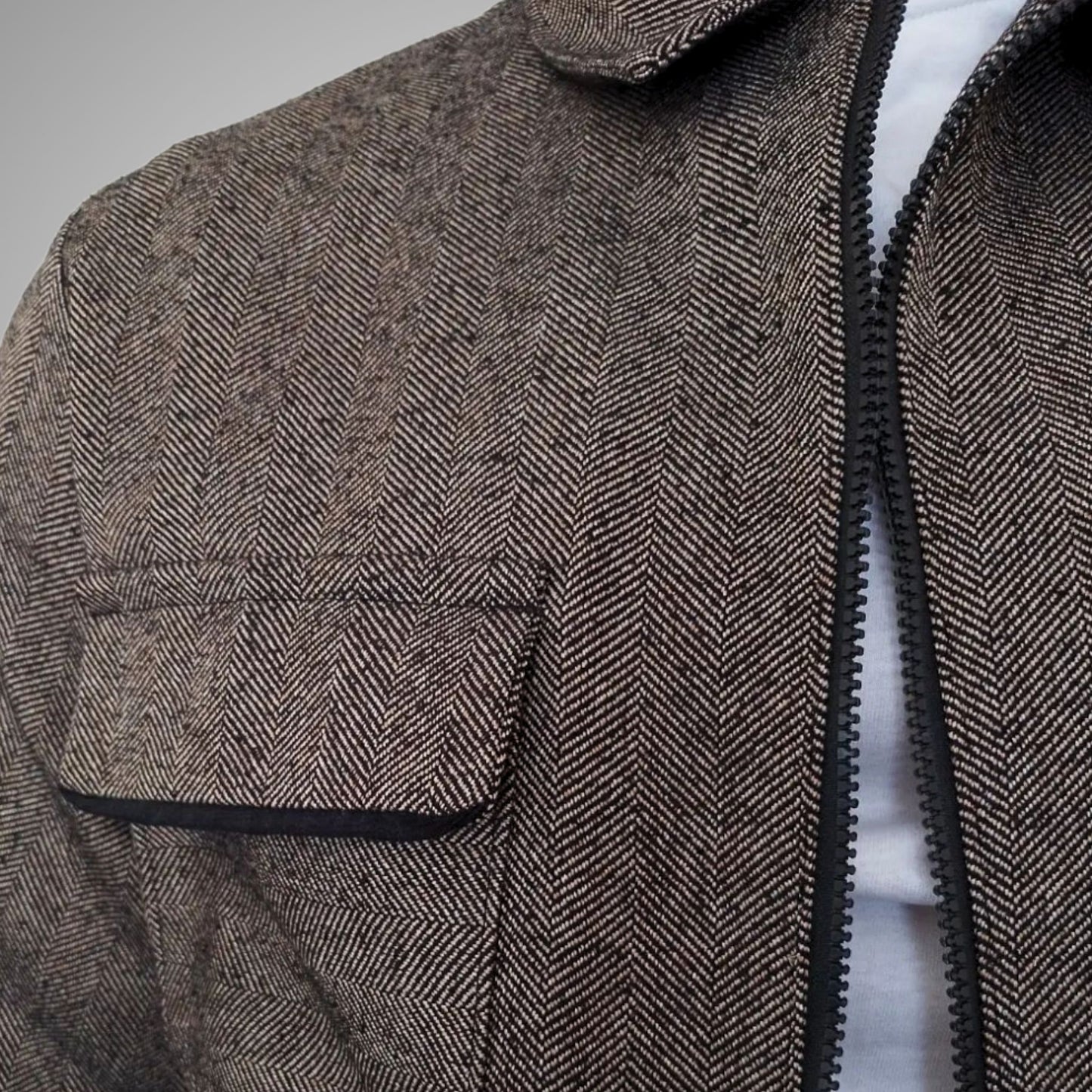 Short Sleeve Tweed Overshirt