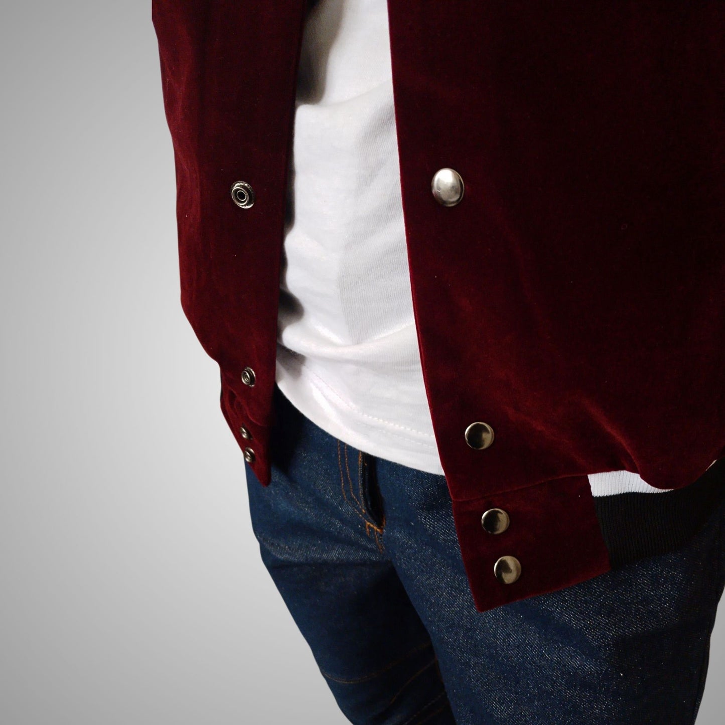 Velvet Bomber jacket-maroon