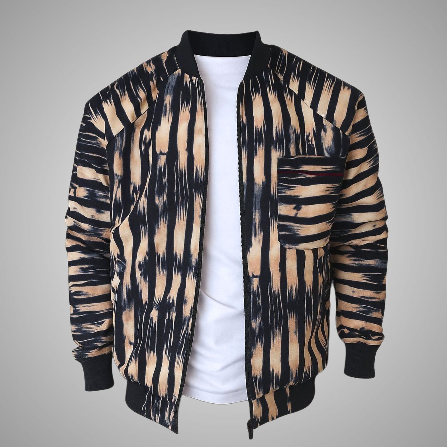 Ankara Bomber Jacket tie-dye print
