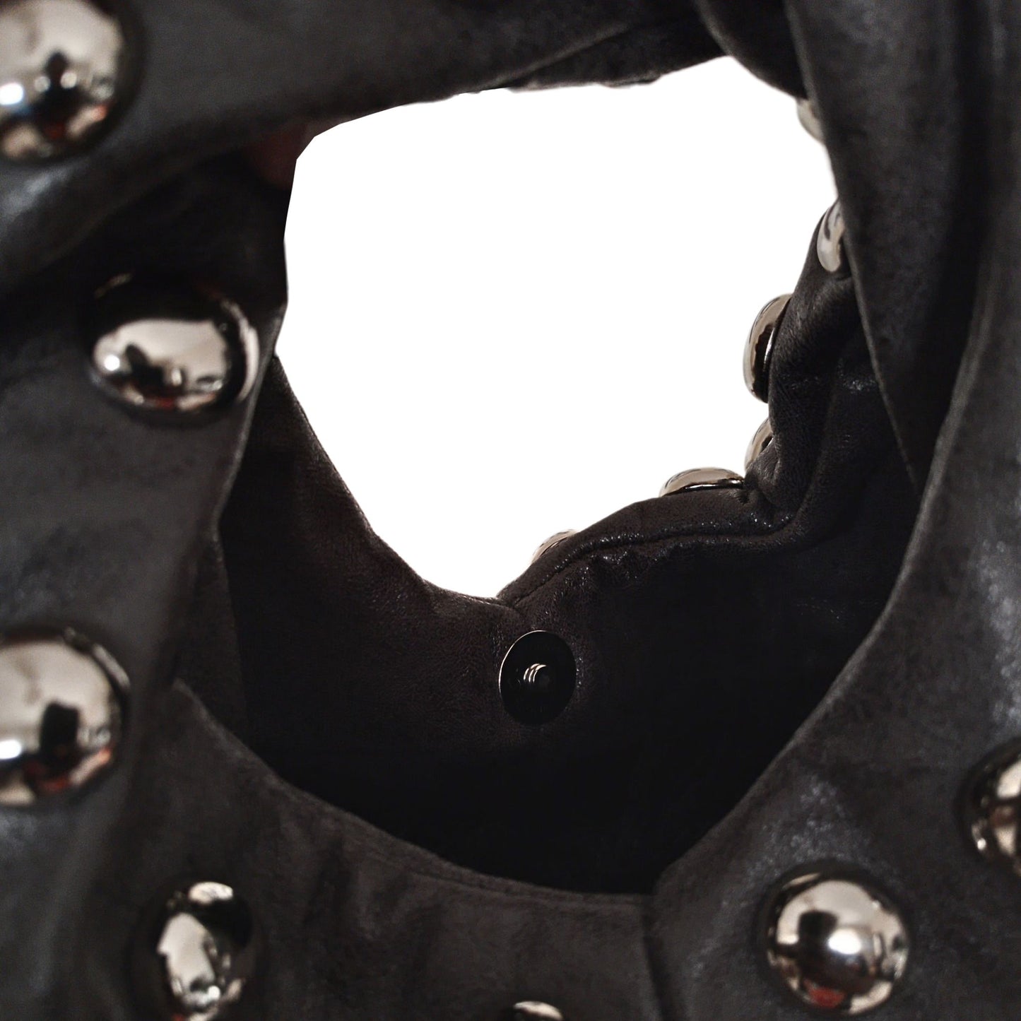 Studded Twist Handle Bag – Dark Grey (Medium)