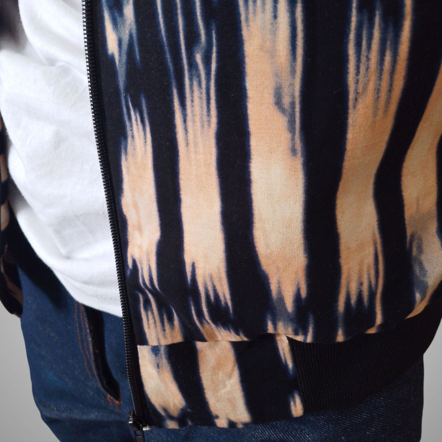 Ankara Bomber Jacket tie-dye print