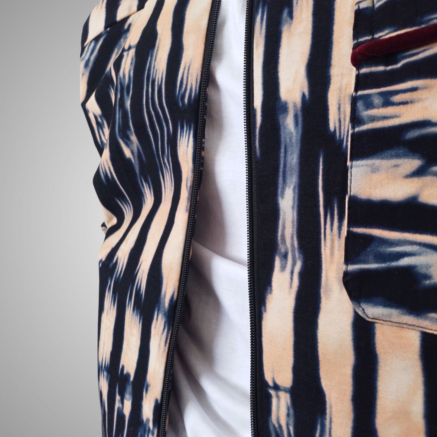 Ankara Bomber Jacket tie-dye print