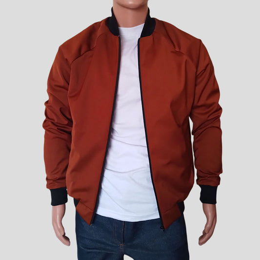 LD Raglan Bomber Jacket-Burnt Orange